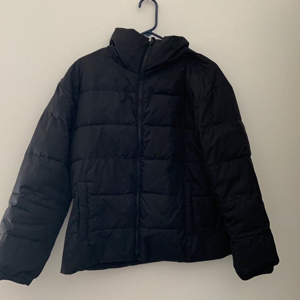 Ladies J. Crew Puffer Jacket.  Black.  Size Medium